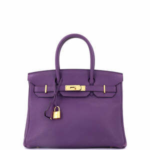 Hermes Birkin 30 Purple Togo with Gold Hardware